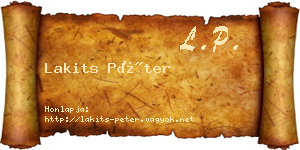Lakits Péter névjegykártya